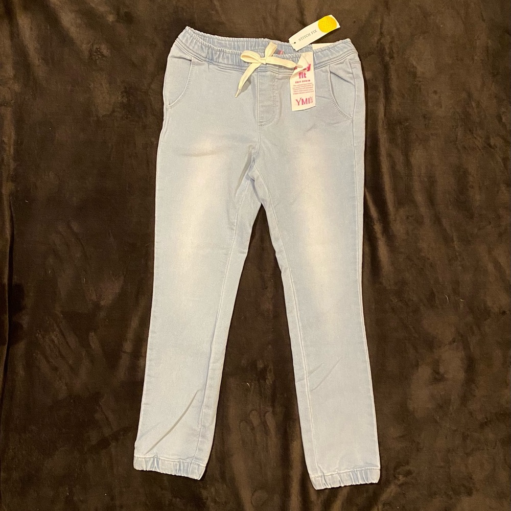 YMI Kids Sky Blue Joggers with Drawstring